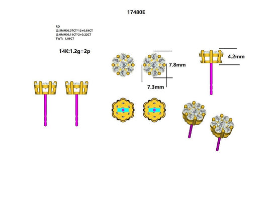 17480E Earrings With Diamond
