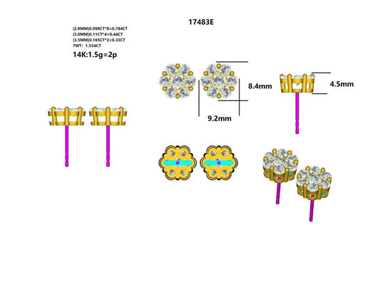 17483E Earrings With Diamond