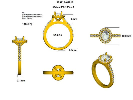 17521R Ring With Diamond