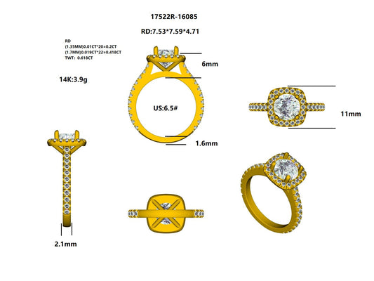 17522R Ring With Diamond