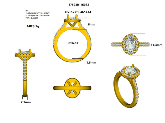 17523R Ring With Diamond