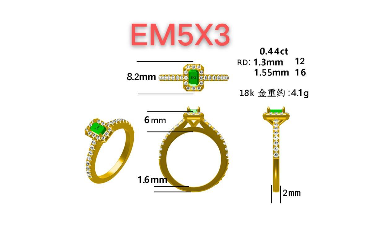 17543R-EM5X3MM Ring With Diamond