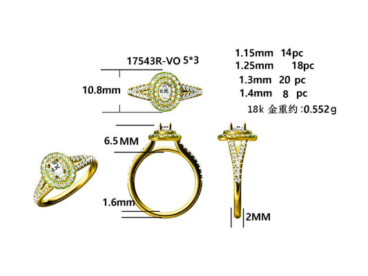 17544R-OV0.3CT Ring With Diamond