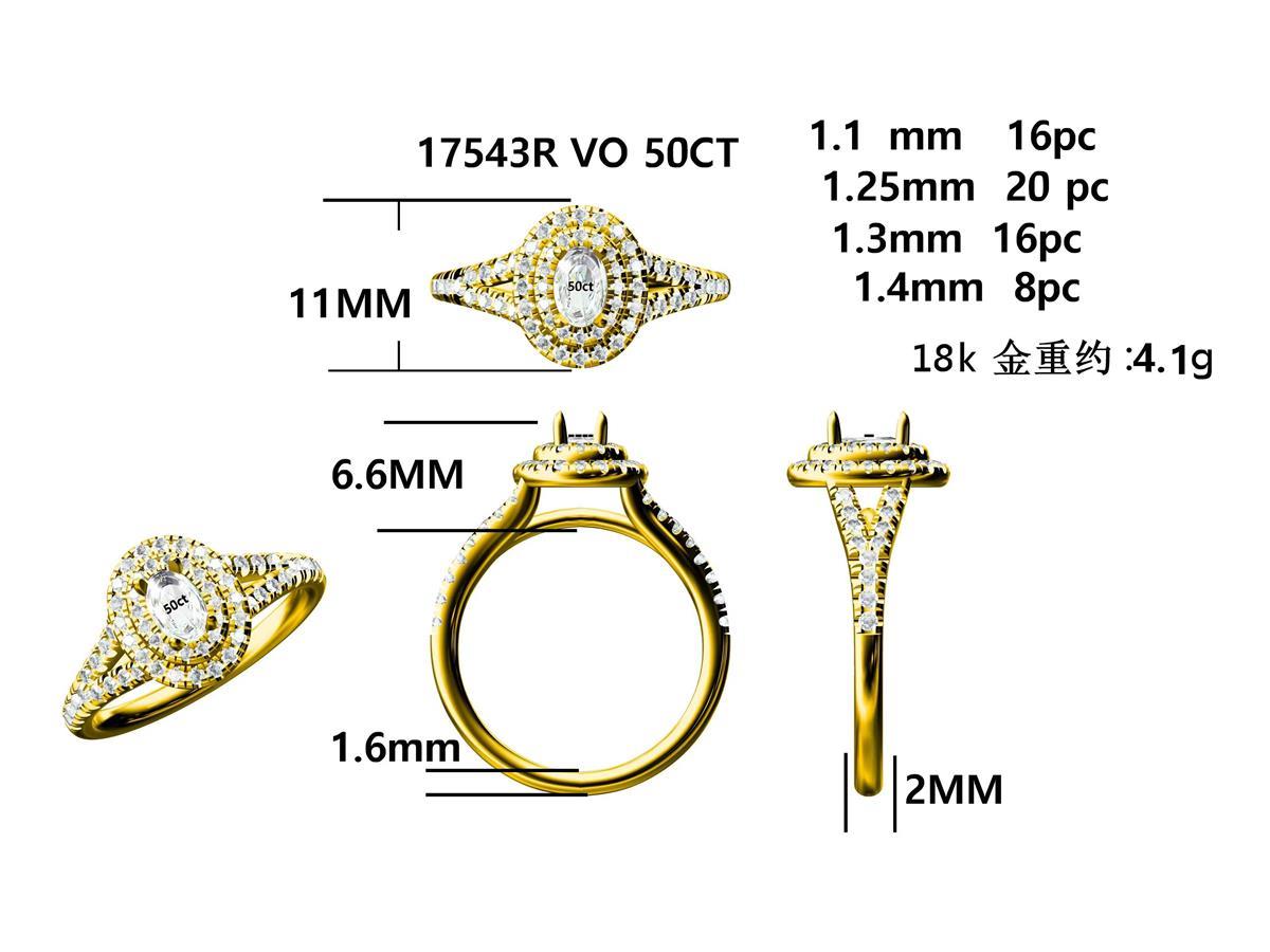 17544R-OV0.5CT Ring With Diamond