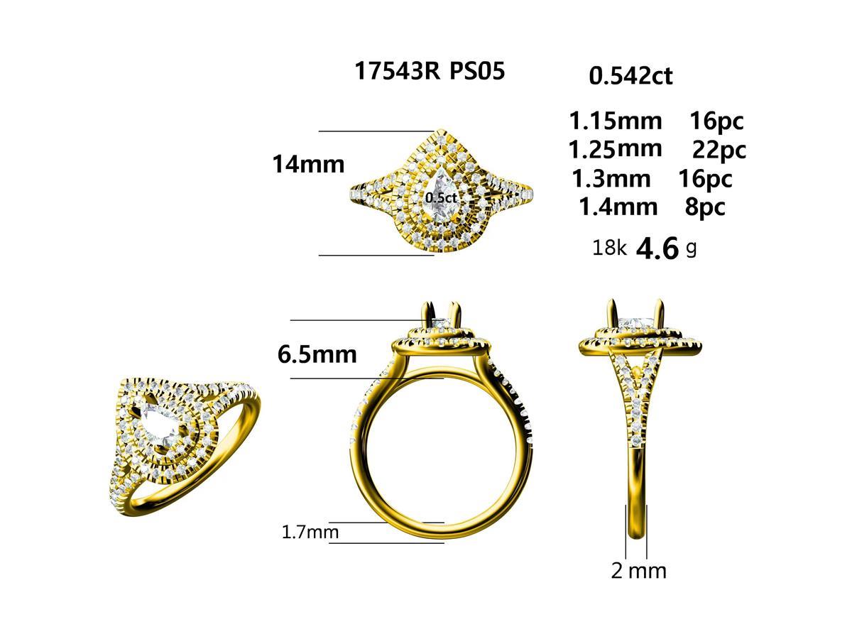 17544R-PS0.5CT Ring With Diamond