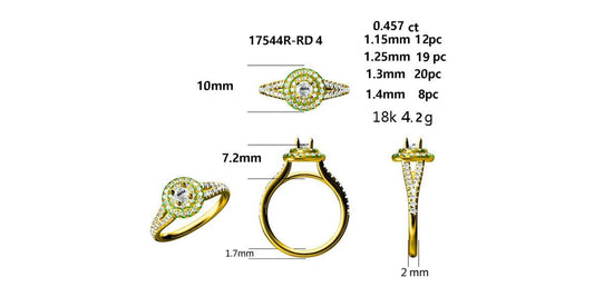 17544R-RD4.0MM Ring With Diamond