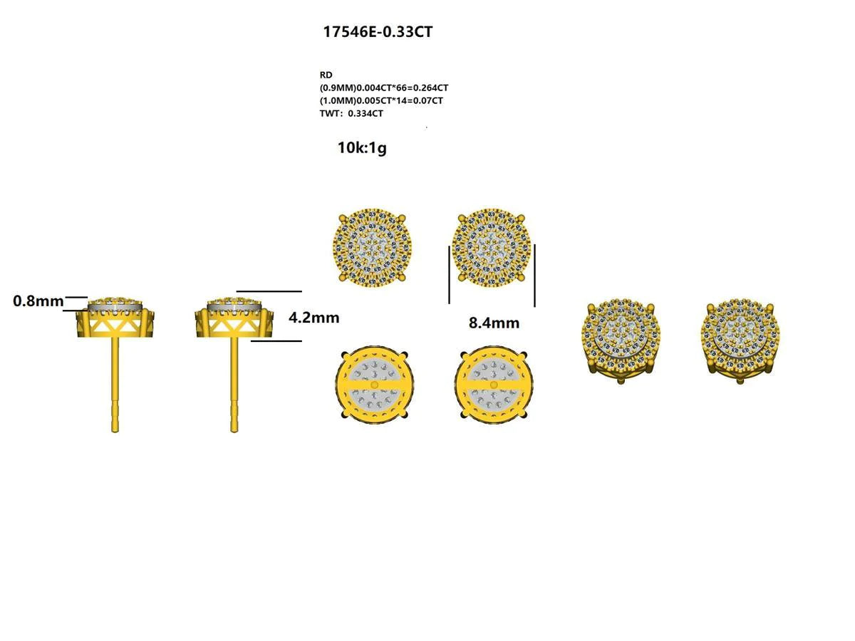 17546E-0.33CT Earring With Diamond