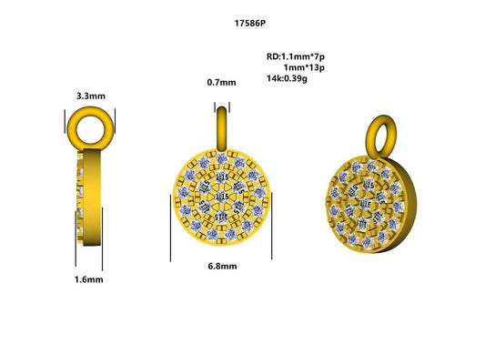 17586P Pendant with diamond
