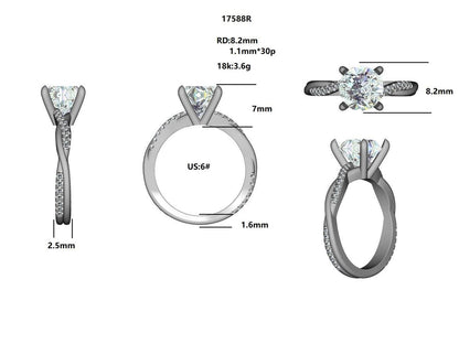 17588R Ring With Diamond