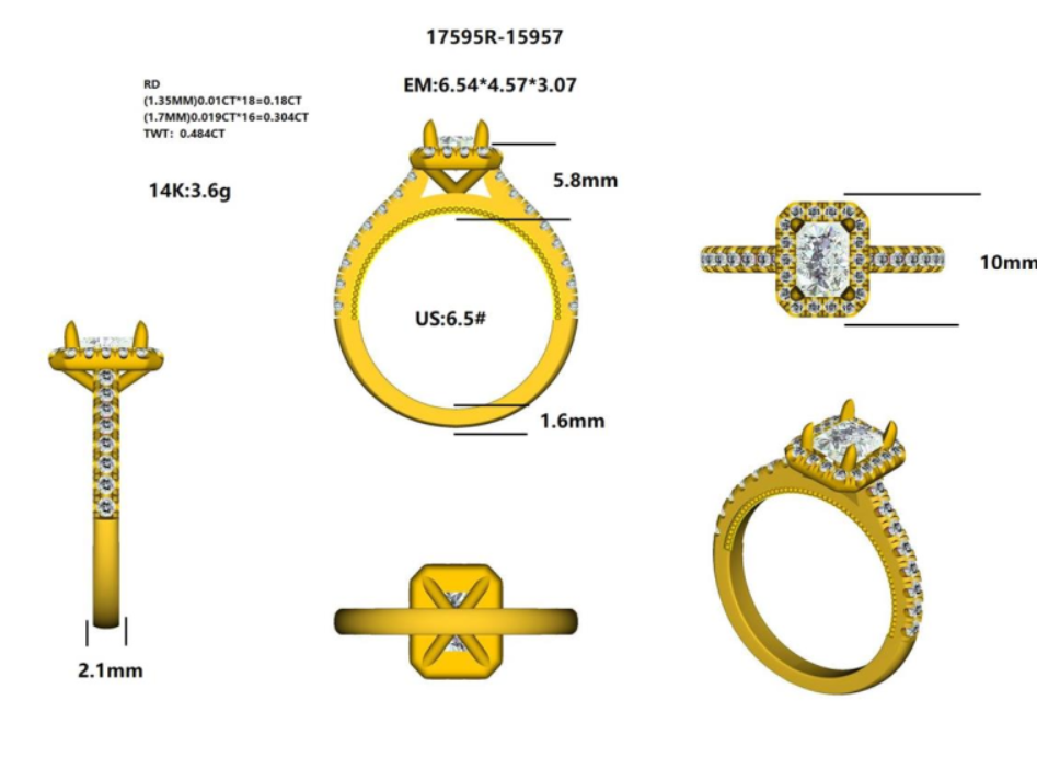 17595R Ring With Diamond