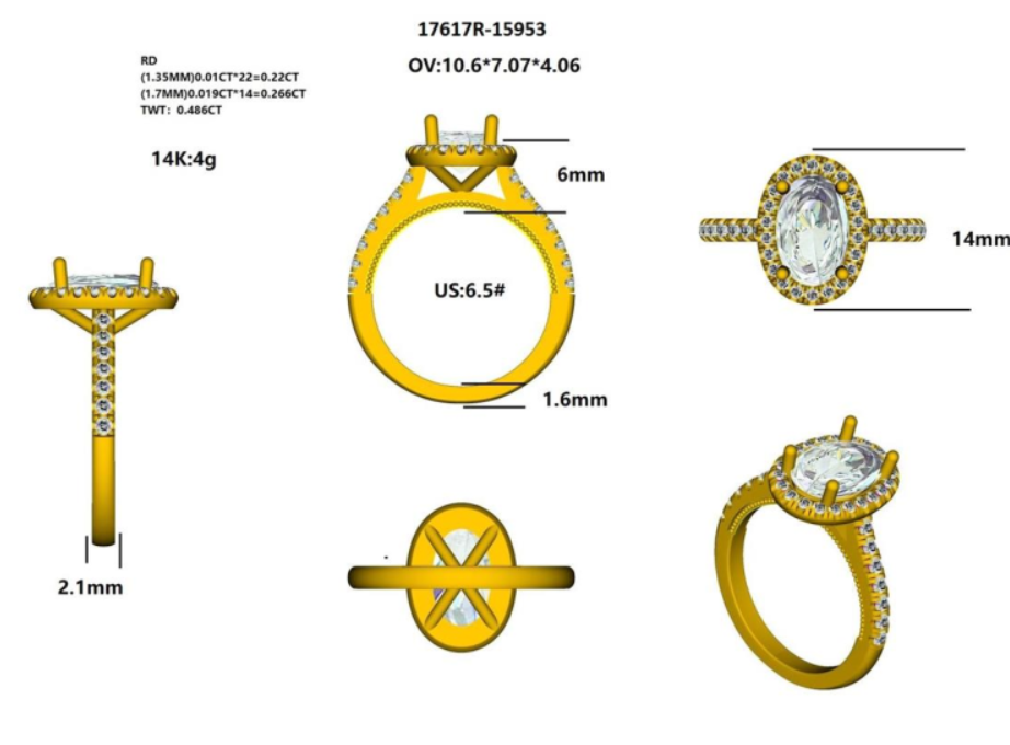 17617R Ring With Diamond