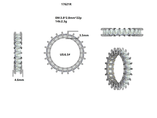 17621R - 14K Gold Semi-Mount Ring