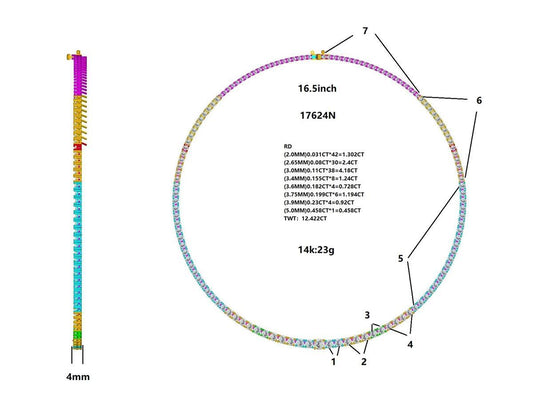 17624N Semi Mount Necklace