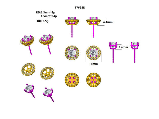 17625E Earrings With Diamond