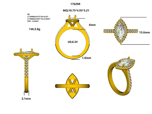 17629R Ring With Diamond