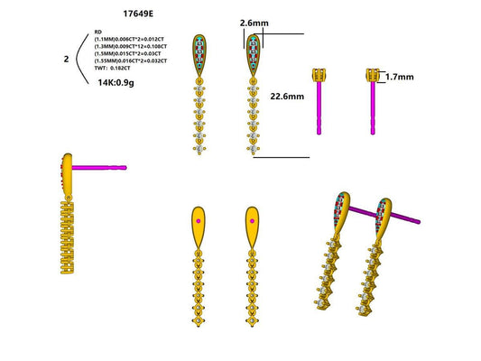 17649E Earrings With Diamond