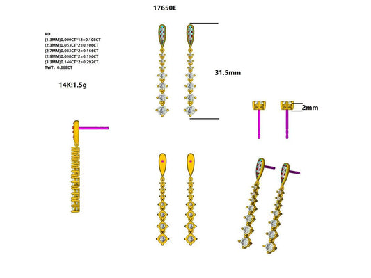 17650E Earrings With Diamond