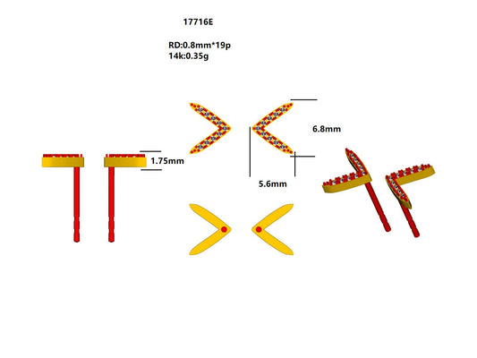 17716E Earring With Diamond