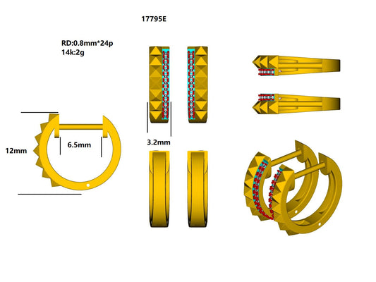 17795E Earring With Diamond