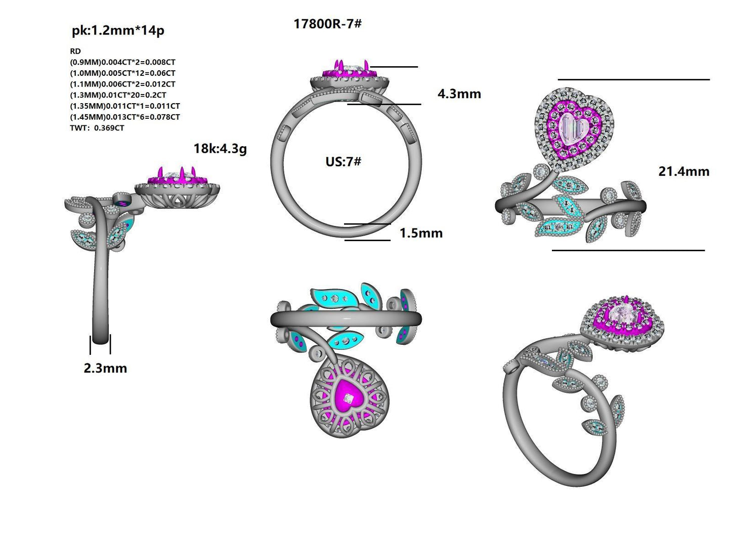 17800R Ring With Diamond