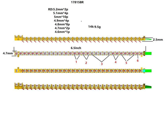 17815BR-1CT Bracelet With Diamonds