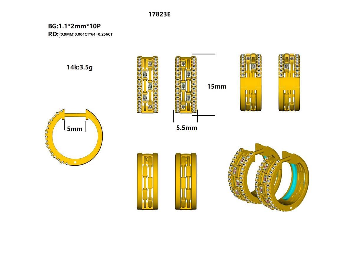 17823E Earring With Diamond