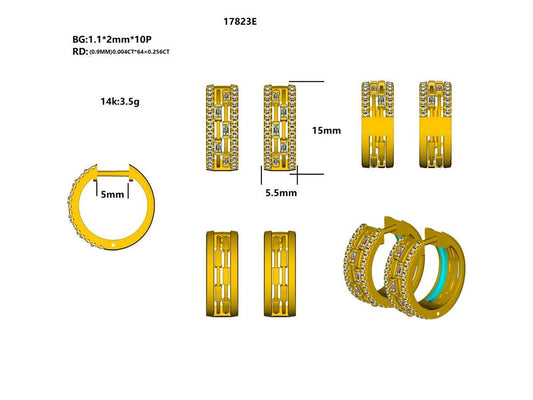 17823E Earring With Diamond