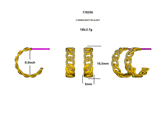 17835E Earrings With Diamond
