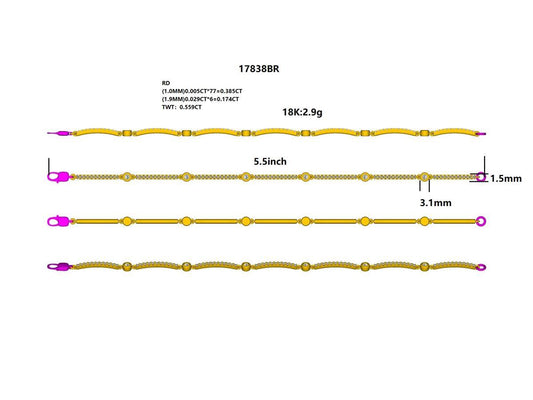 17838BR Bracelet With Diamond