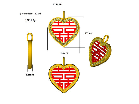 17842P Pendant With Gemstone