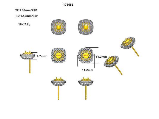 17865E Earring With Diamond