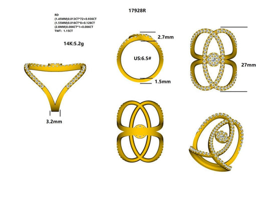 17928R Ring With Diamonds