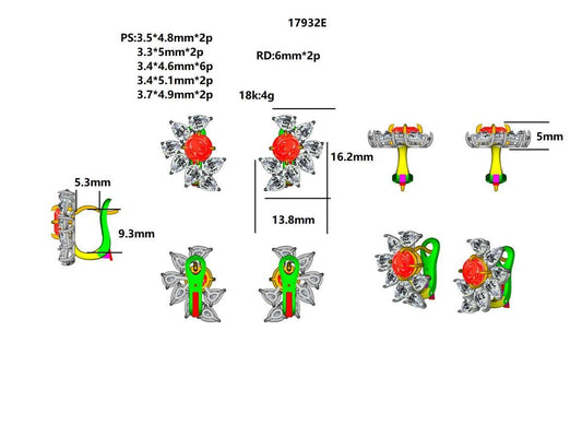 17932E Earring With Diamond