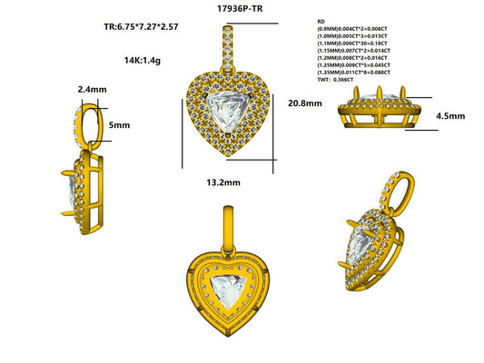 17936P-TRPendant With Diamond