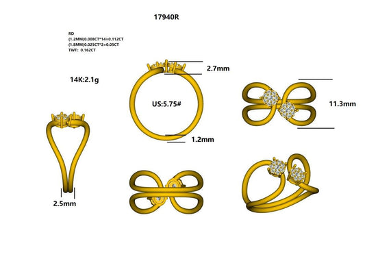 17940R Ring With Diamonds