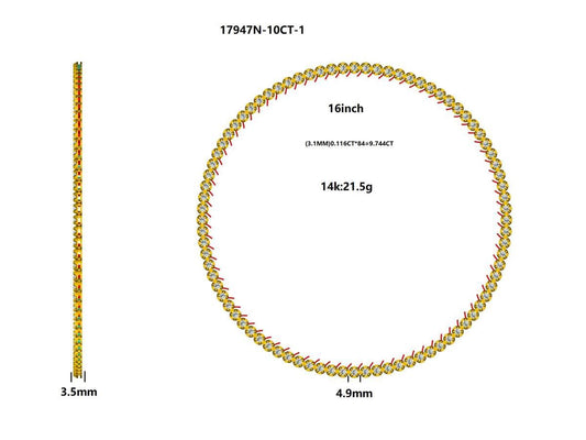 17947N-10CT Necklace With Diamond
