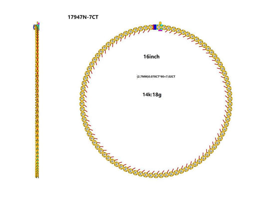 17947N-7CT Necklace With Diamond