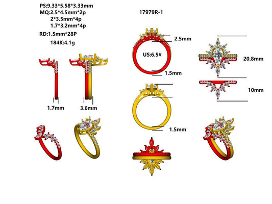 17979R Ring With Diamonds