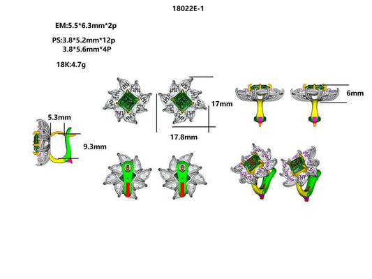 18022E Earring With Diamond
