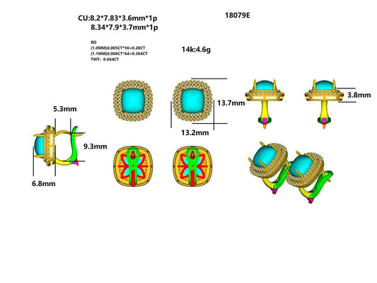 18079E Earring With Diamond
