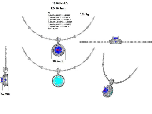18104N-RD Necklace With Diamond