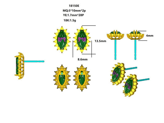 18150E Earring With Diamond