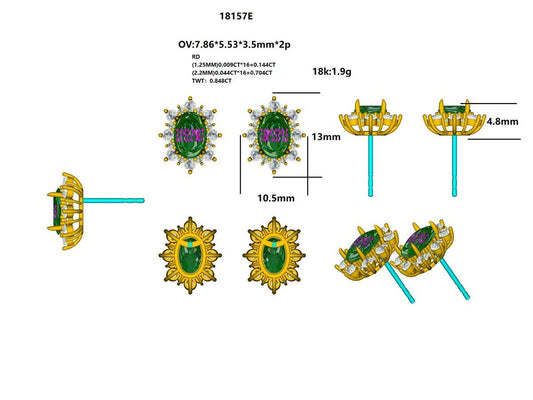 18157E Earring With Diamond