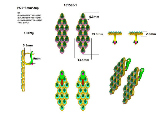 18159E Earring With Diamond
