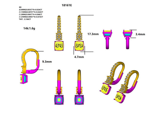 18161E Earring With Diamond