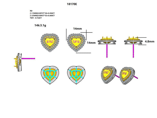 18170E Earring With Diamond