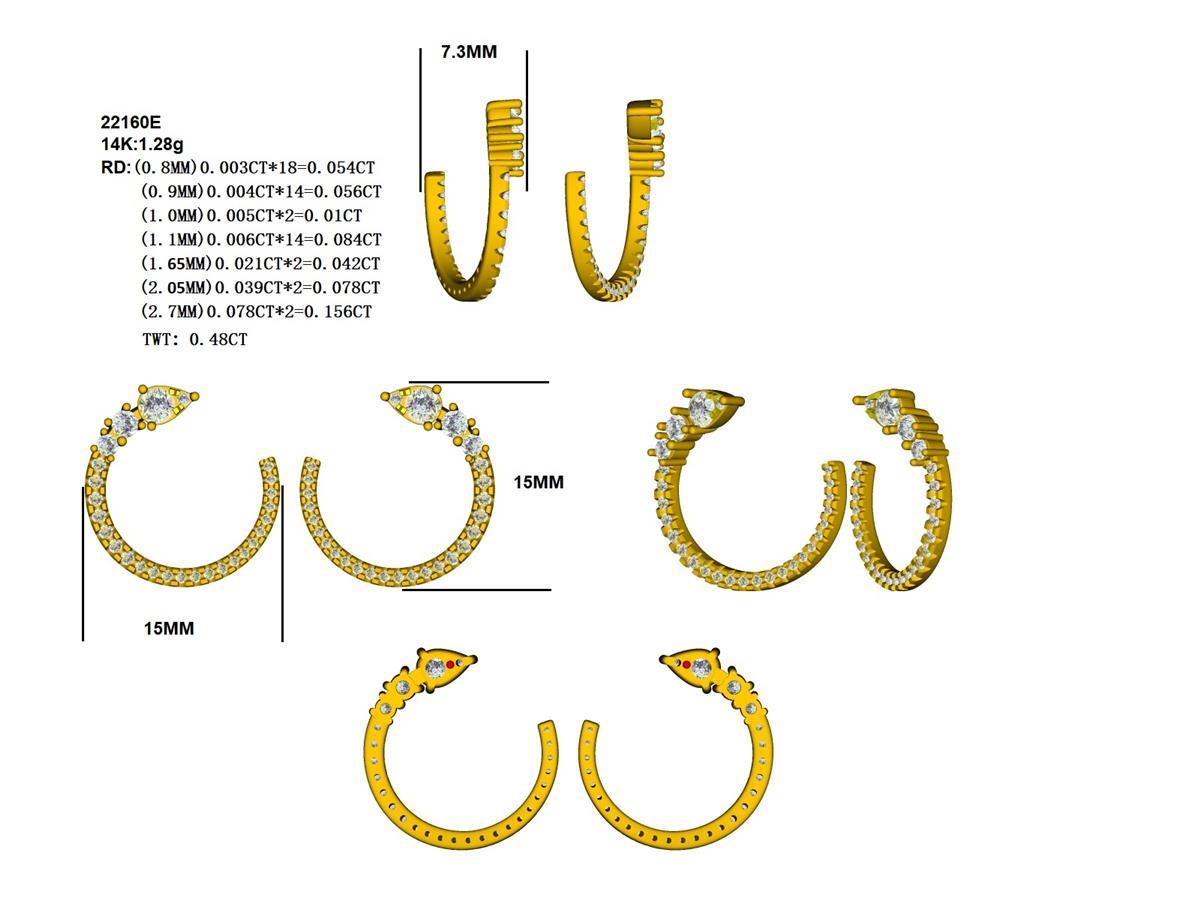 18304E Earring With Diamond