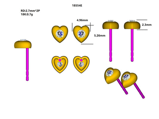 18554E Earring With Diamond