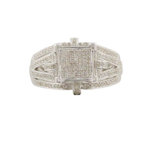9076R S925 Silver Ring with Diamond